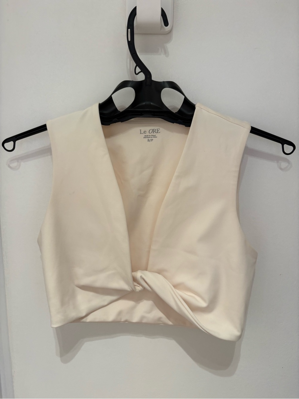 Le ORE Cream Twist-Front Bra Top